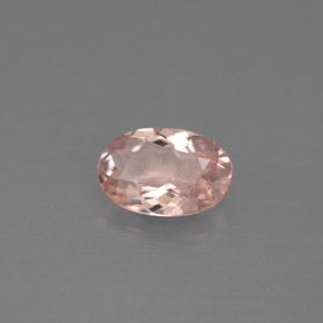 Morganite Rose clair naturelle Coupe ovale, 0.87 ct, VS