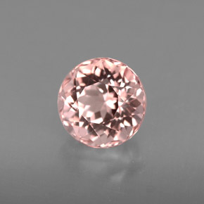 Morganite rose naturelle coupe roude, 1,54 ct, VVS-VS