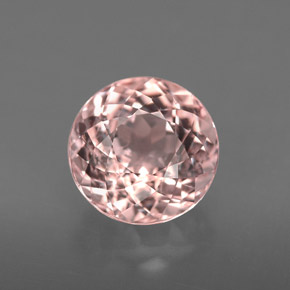 Morganite rose naturelle coupe roude, 1,98 ct, VS