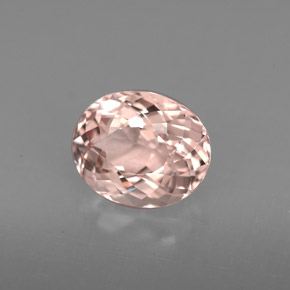 Morganite rose naturelle coupe ovale, 1,86 ct, VS