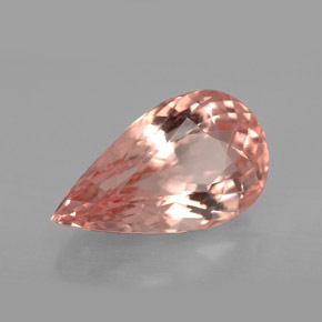 Morganite rose naturelle en forme de poire, 4,77 ct, VVS-VS
