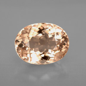 Morganite Saumon naturelle Coupe ovale, 3.21 ct, VVS-VS