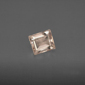 Morganite rose naturelle baguette, 0,80 ct, VS