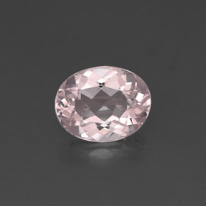 Morganite Rose clair naturelle Coupe ovale, 0.93 ct, VVS-VS