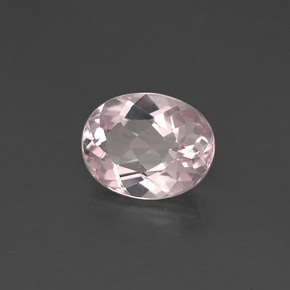 Morganite Rose clair naturelle Coupe ovale, 0.93 ct, VVS-VS
