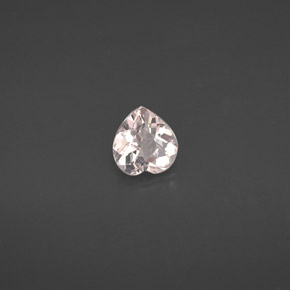 Morganite Rose clair naturelle Forme de coeur, 0.65 ct, VVS