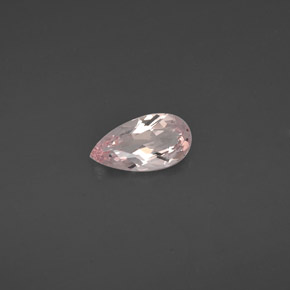 Morganite rose naturelle en forme de poire, 0,92 ct, VVS