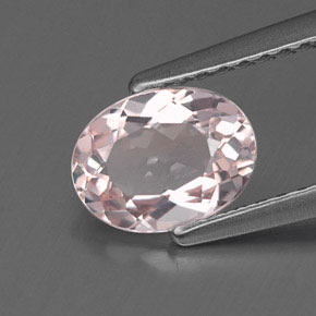 Morganite rose naturelle coupe ovale, 0,88 ct, IF