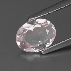 Morganite Rose clair naturelle Coupe ovale, 0.71 ct, IF