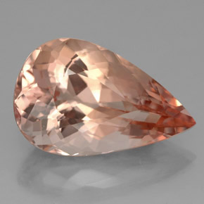 Morganite rose naturelle en forme de poire, 8,51 ct, VVS