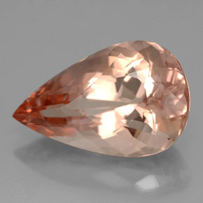Morganite rose naturelle en forme de poire, 8,51 ct, VVS
