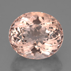 Morganite rose naturelle coupe ovale, 5,55 ct, VVS-VS