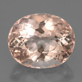 Morganite rose naturelle coupe ovale, 3,57 ct, VVS-VS