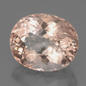 Morganite rose naturelle coupe ovale, 3,57 ct, VVS-VS