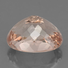 Morganite rose naturelle coupe ovale, 3,57 ct, VVS-VS