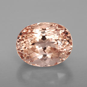 Morganite rose naturelle coupe ovale, 6,34 ct, VS