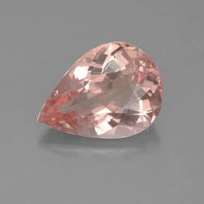 Morganite rose naturelle en forme de poire, 2,86 ct, IF