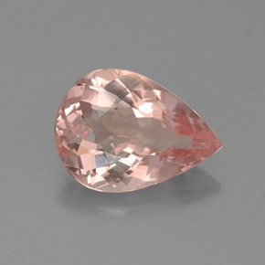 Morganite rose naturelle en forme de poire, 2,86 ct, IF