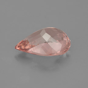 Morganite rose naturelle en forme de poire, 2,86 ct, IF