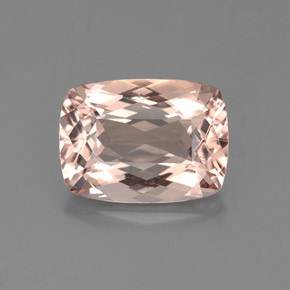 Morganite rose naturelle coupe coussin, 2,97 ct, VS