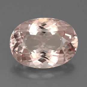 Morganite Saumon naturelle Coupe ovale, 3.32 ct, IF