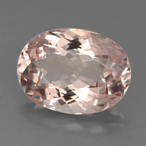 Morganite Saumon naturelle Coupe ovale, 3.32 ct, IF