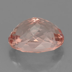 Morganite saumon naturelle coupe ovale, 4,13 ct, VVS-VS