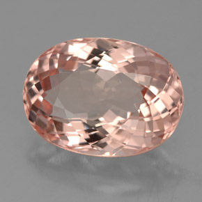 Morganite Saumon naturelle Coupe ovale, 4.85 ct, VVS