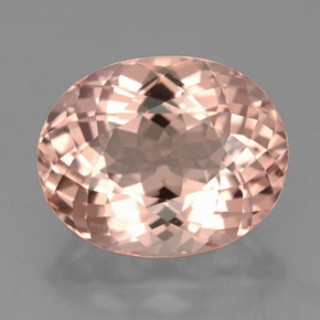 Morganite rose naturelle coupe ovale, 4,24 ct, VVS
