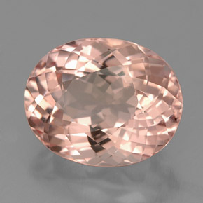Morganite rose naturelle coupe ovale, 4,24 ct, VVS
