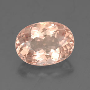 Morganite rose naturelle coupe ovale, 3,37 ct, VVS