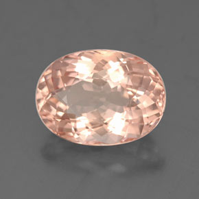 Morganite rose naturelle coupe ovale, 3,37 ct, VVS
