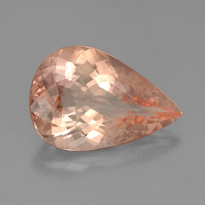 Morganite Saumon naturelle En forme de poire, 4.76 ct, VS