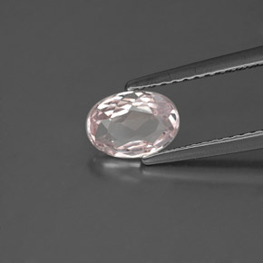 Morganite rose naturelle coupe ovale, 0,68 ct, VVS-VS