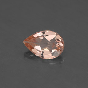 Morganite rose naturelle en forme de poire, 1,53 ct, VS