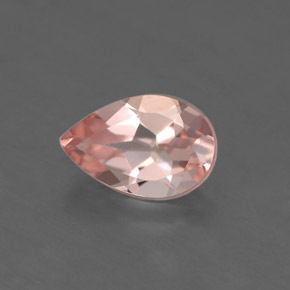 Morganite rose naturelle en forme de poire, 1,21 ct, VVS