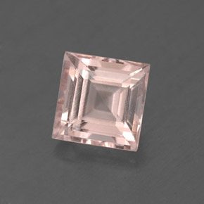 Morganite rose naturelle carré, 1,83 ct, VS