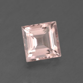 Morganite rose naturelle carré, 1,83 ct, VS