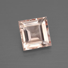 Morganite rose naturelle carré, 2,17 ct, VS