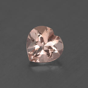 Morganite rose naturelle forme de coeur, 1,07 ct, VS