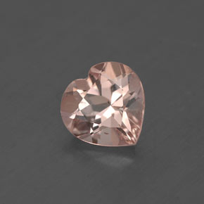 Morganite rose naturelle forme de coeur, 1,07 ct, VS