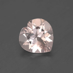 Morganite rose naturelle forme de coeur, 1,45 ct, VVS-VS