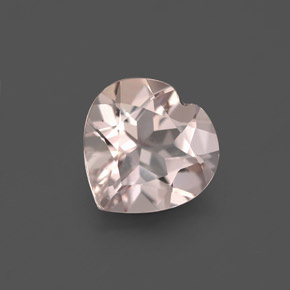 Morganite rose naturelle forme de coeur, 1,45 ct, VVS-VS