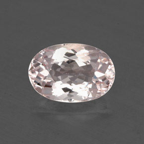 Morganite rose naturelle coupe ovale, 1,29 ct, VS
