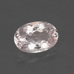 Morganite rose naturelle coupe ovale, 1,29 ct, VS