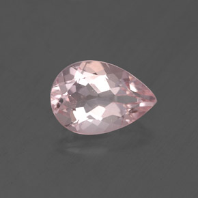 Morganite rose naturelle en forme de poire, 1,74 ct, VS