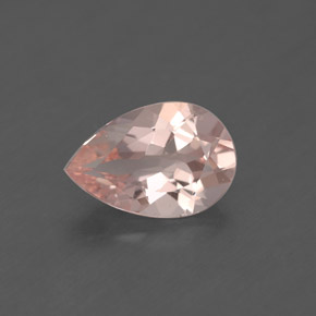 Morganite rose naturelle en forme de poire, 1,54 ct, VS