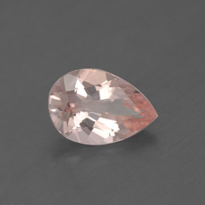Morganite rose naturelle en forme de poire, 1,54 ct, VS