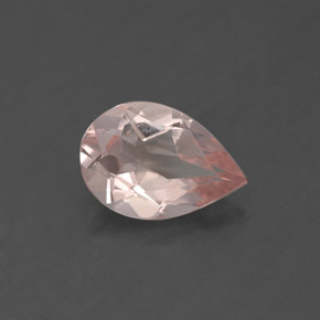Morganite rose naturelle en forme de poire, 1,58 ct, VS
