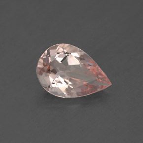Morganite rose naturelle en forme de poire, 1,41 ct, VS